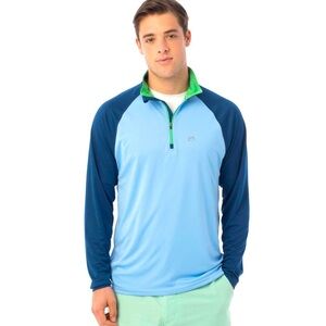 Southern Tide Tide to Trail Performance 1/4 Zip in Ocean Channel Size Large